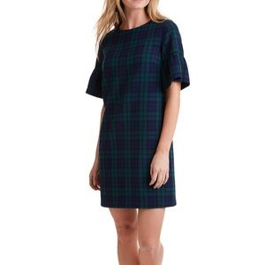 🐳Vineyard Vines🐳 Blackwatch Flutter Sleeve Dress SZ 14